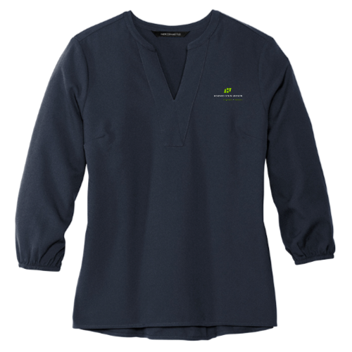 Howard Stein Hudson - MERCER+METTLE Women's Stretch Crepe 3/4-Sleeve Blouse v1